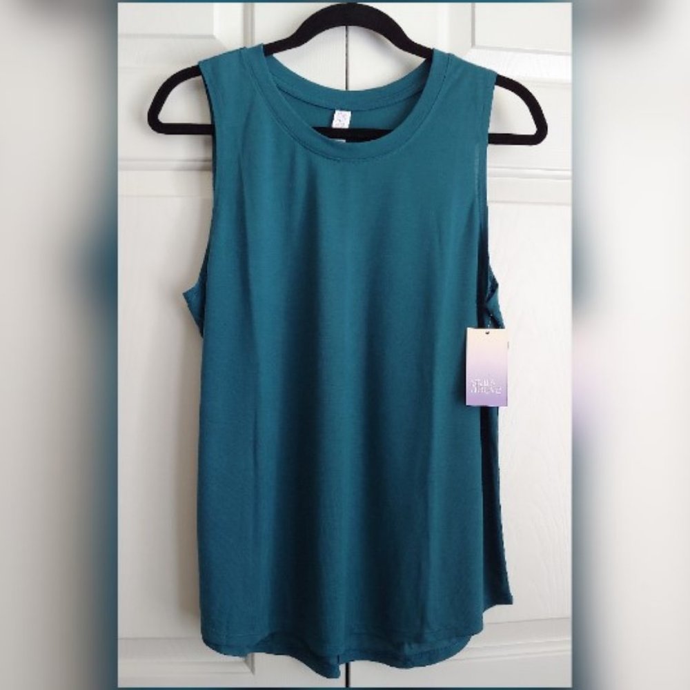 STARS ABOVE Sleeveless Teal Top Size  L  NWT